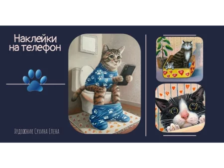 Объёмные стикеры и наклейки на телефон "Надюнь в коробке" - изображение 2