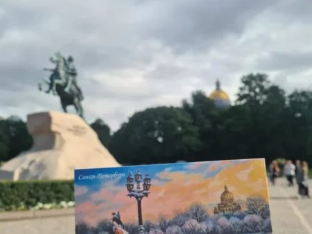 Открытка сувенир из Санкт-Петербурга "Медный Всадник" - изображение 4