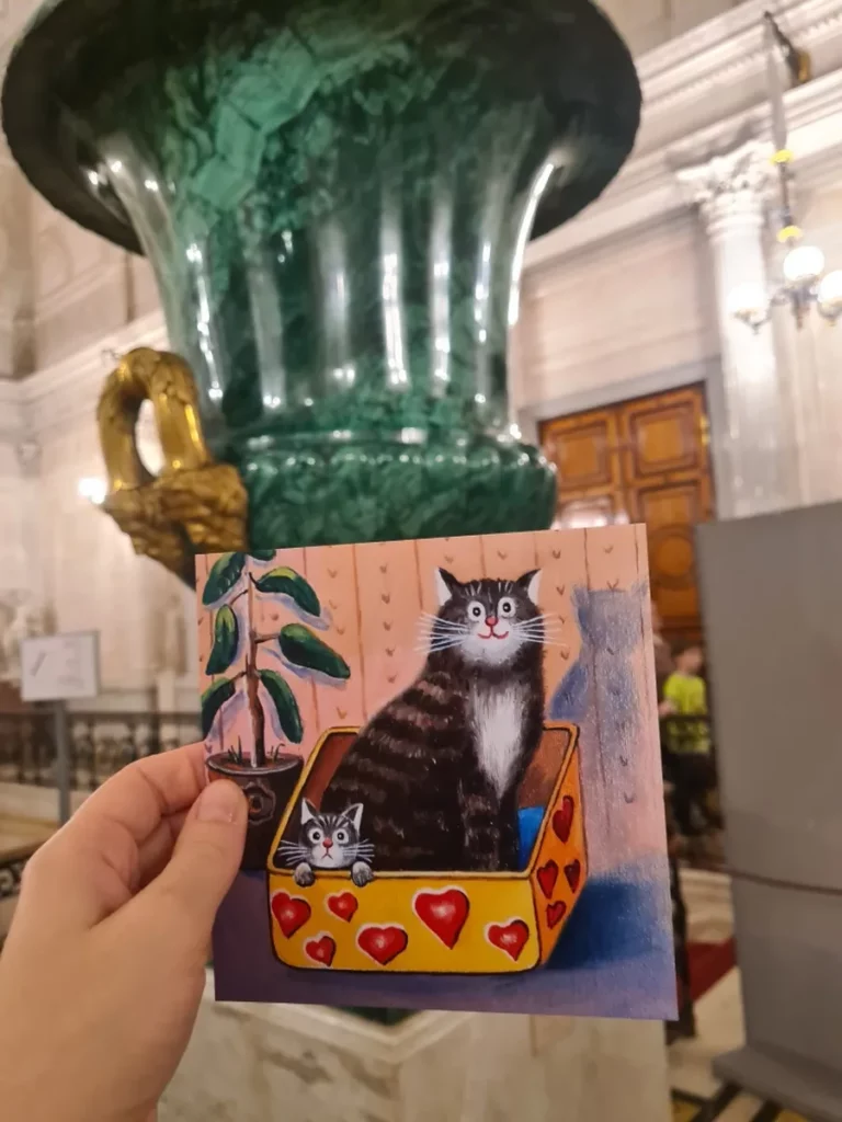 Открытка котики "Надюнь в детстве"