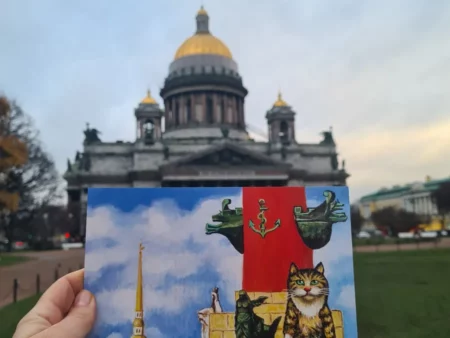 Открытка сувенир с котиком "Санкт-Петербург" - изображение 6