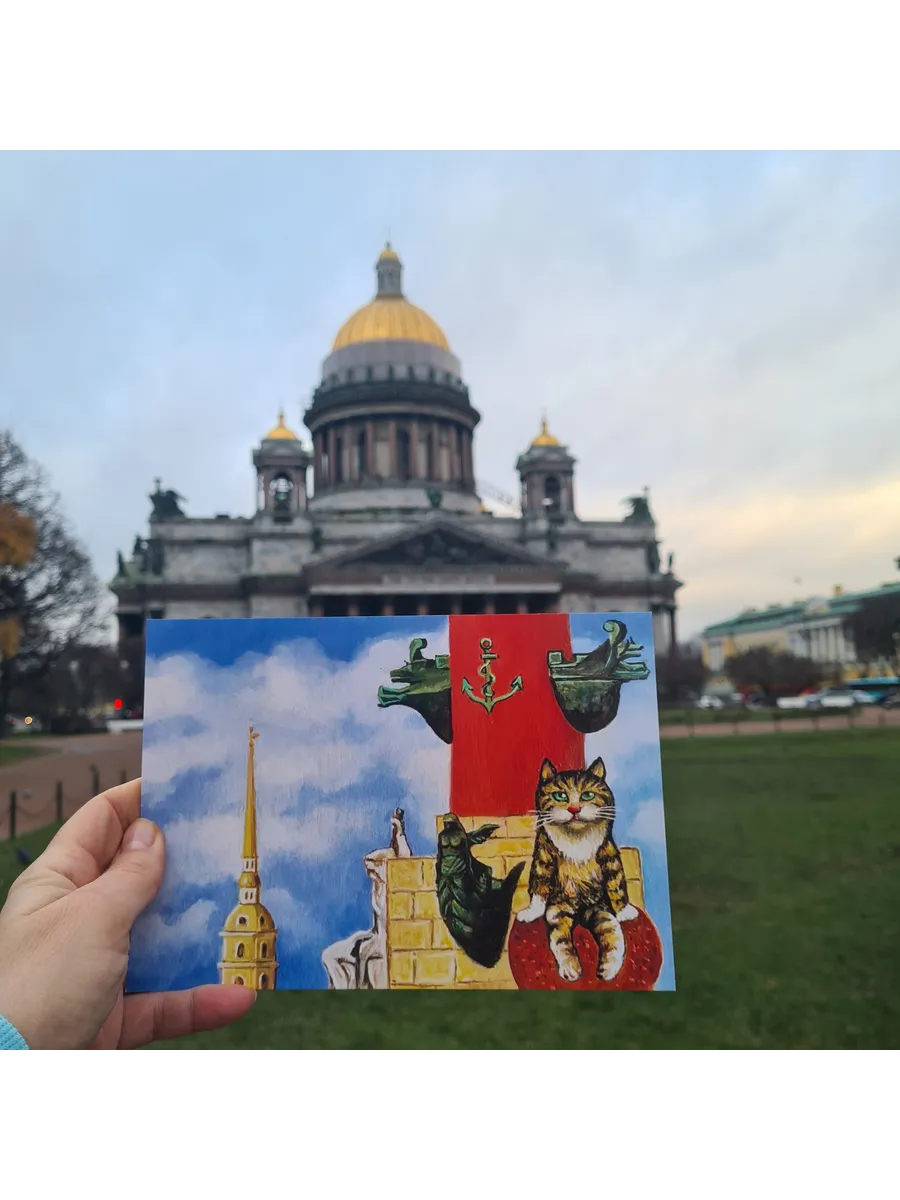 Открытка сувенир с котиком "Санкт-Петербург" - изображение 7