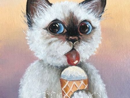 Открытка котики "Максик кот с мороженым" - изображение 1